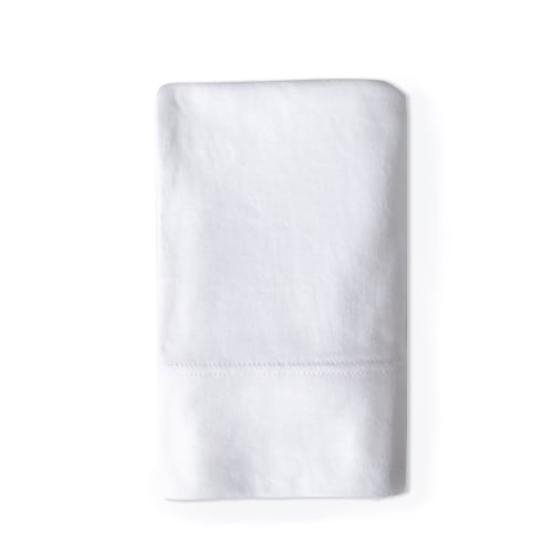 Centex Jersey Knit Pillowcase, 52% Polyester/48% Cotton, Standard 21X34, 3" Hem, White